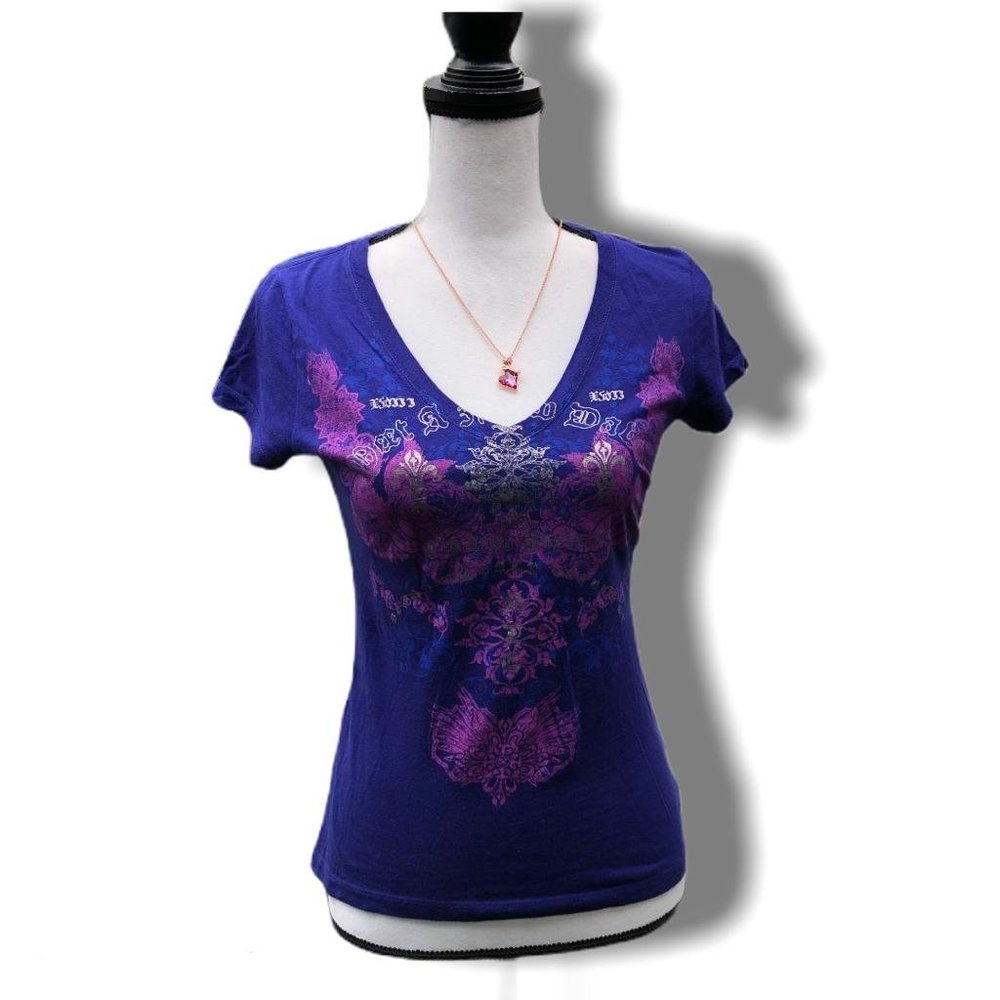 Express Purple Short Sleeves Top S - - BRAND NEW